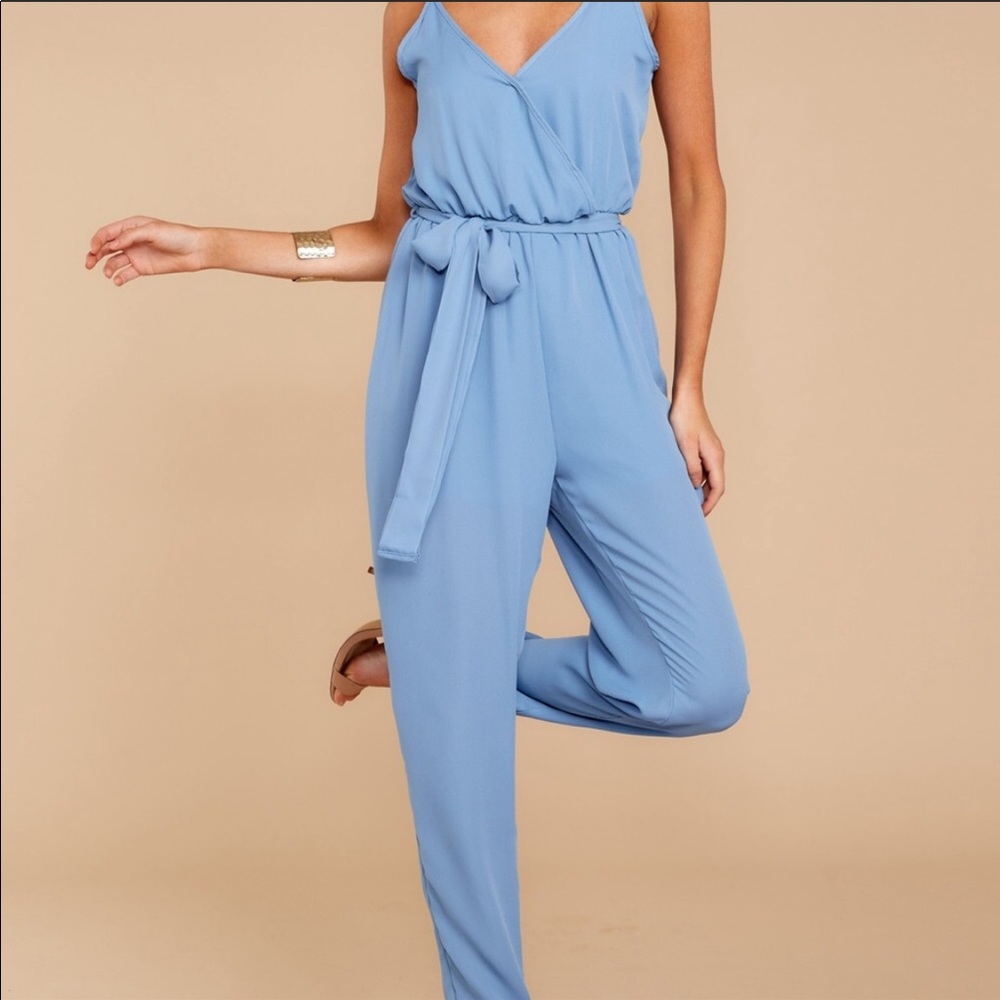 Baby blue jumpsuit!